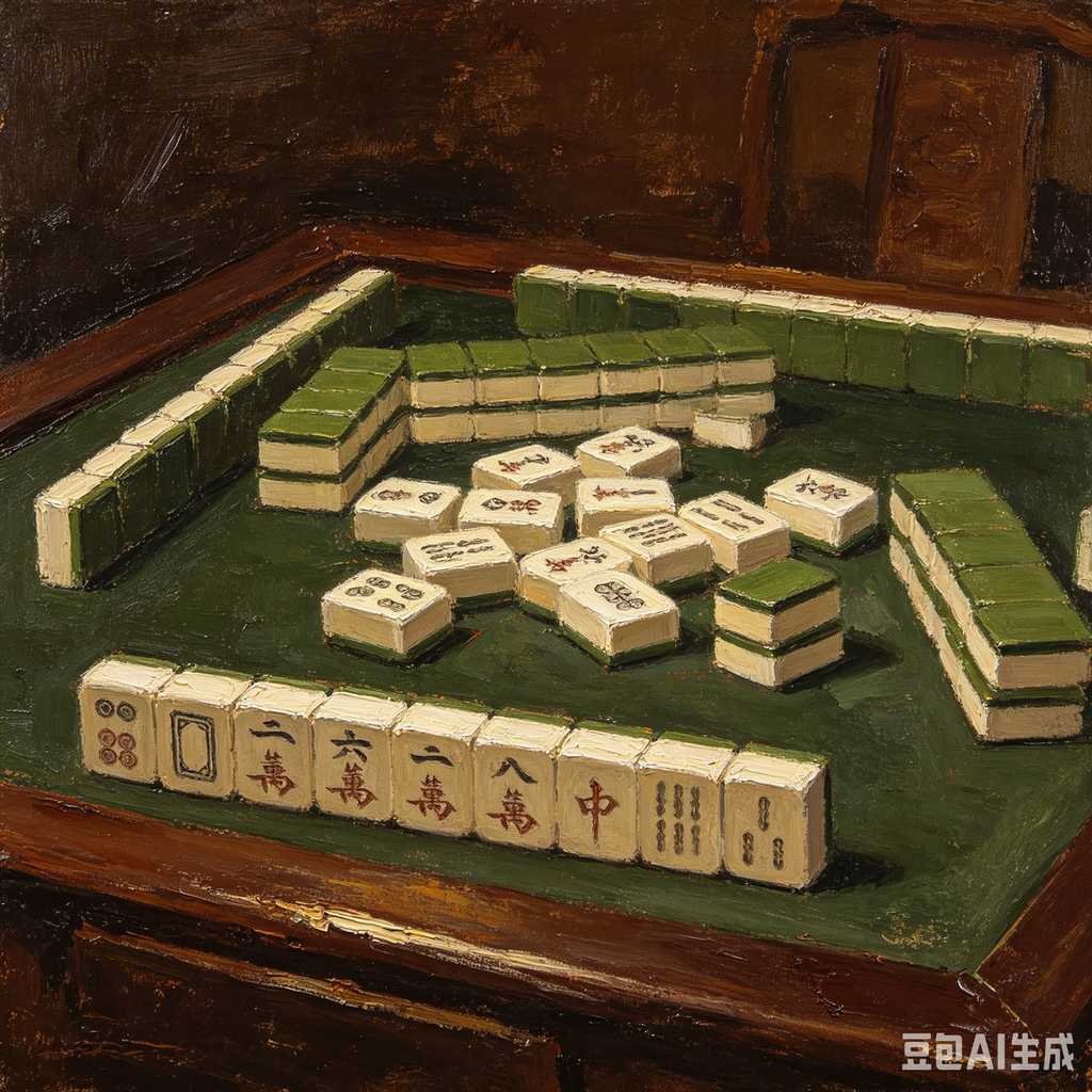 pastel color mahjong tiles