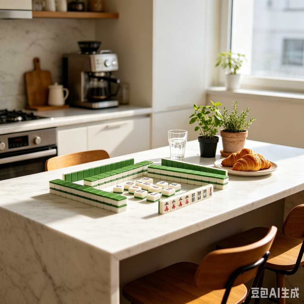 carved pattern mahjong set